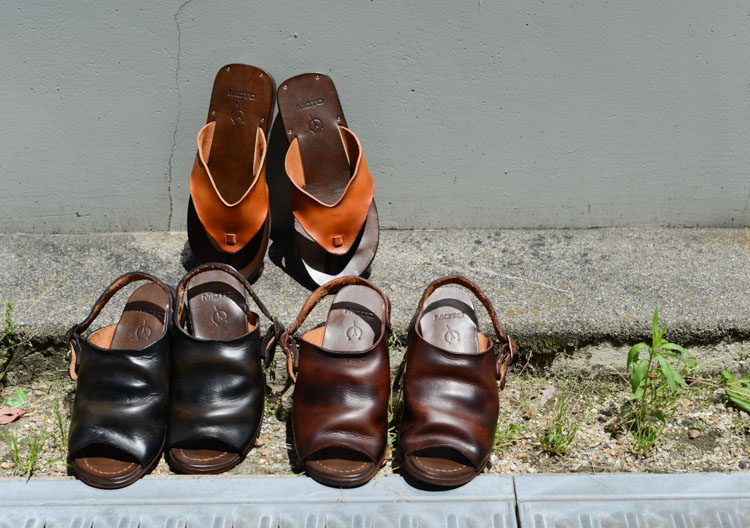 moto 1650 レザーサンダル MOTO(モト) “DOUBLE BUCKLE SANDAL” HORWEEN LATIGO LEATHER #1650