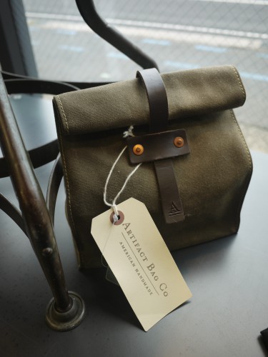 Lunch Tote in Wax Canvas & Leather, ARTIFACT