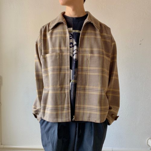 AURALEE : WOOL SERGE CHECK ZIP-UP BLOUSON｜doo-bop 藤井克哉(Fujii ...