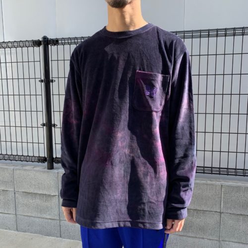 Needles L/S Crew Neck Tee – C/Poly Velour / Uneven Dye。｜doo-bop ...