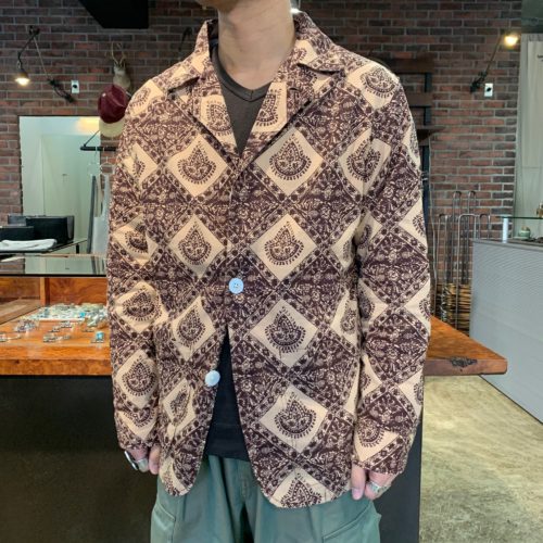 South2 West8 Pen Jacket – Printed Flannel / Batik 。｜doo-bop 塚本