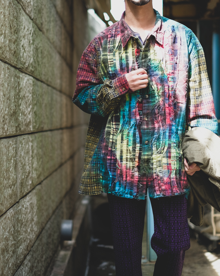 Vol.4489【Rebuild By Needles：Ribbon Wide Shirt / Tie Dye